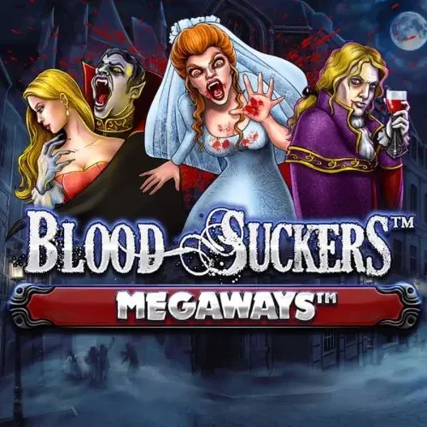 Official Slots logo: Blood Suckers Megaways by Red Tiger Gaming at Gamblerina Casino